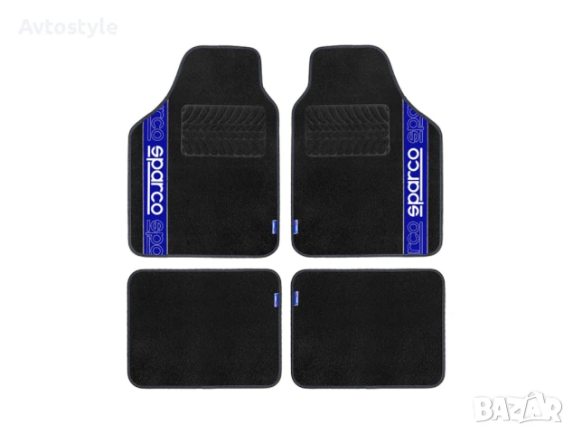 Стелки мокет Sparco  4БР/комплект Със синьо, снимка 1
