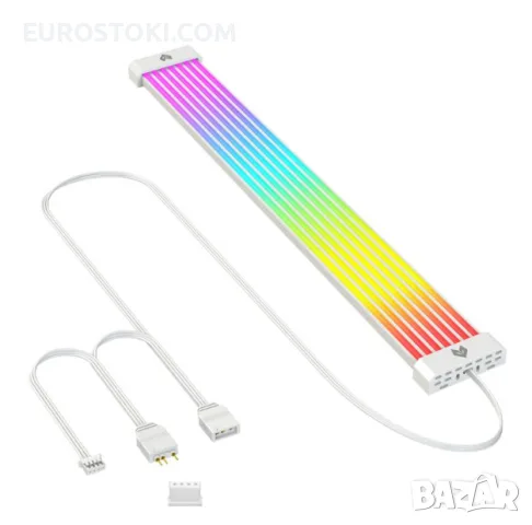 AOSOR AL300 ARGB кабел за дънна платка ATX 24PIN/8PIN GPU, Sync 5V ARGB гъвкава LED лента 