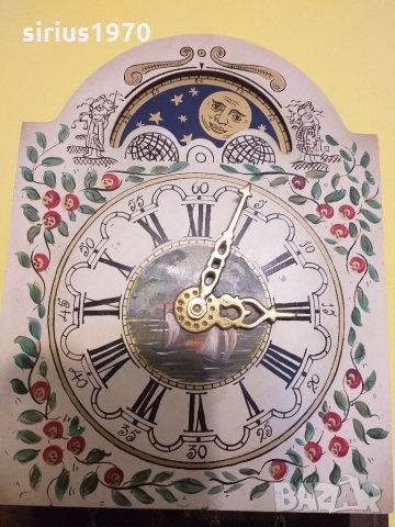 Фризийски стенен ръчно рисуван часовник Атлас, снимка 3 - Стенни часовници - 32175388