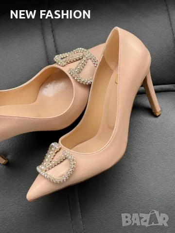 Дамски Кожени Обувки ✨Valentino, снимка 2 - Дамски обувки на ток - 50317638