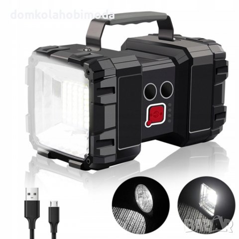 Акумулаторен LED фенер, 7 режима на работа,Мощен, POWERBANK, снимка 3 - Прожектори - 37968164