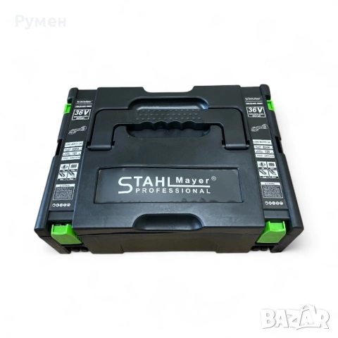 АКУМУЛАТОРЕН ЪГЛОШЛАЙФ 36V 8,0AH STAHLMAYER-Black, снимка 6 - Ъглошлайфи - 53107844
