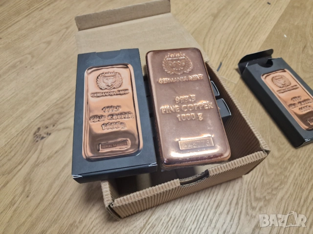 Медно инвестиционно кюлче Germania Mint – 1 kg, снимка 4 - Нумизматика и бонистика - 53915875