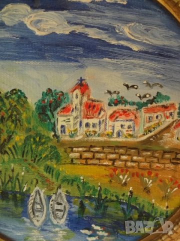 Овална картина с бронзова рамка, снимка 5 - Картини - 51056167