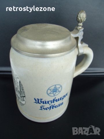 № 6315 стара порцеланова халба   - с метален капак , снимка 4 - Други ценни предмети - 37058295