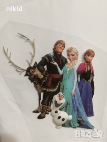 Елза Анна герои Замръзналото Кралство frozen щампа термо апликация картинка за дреха блуза чанта, снимка 7 - Други - 26292516