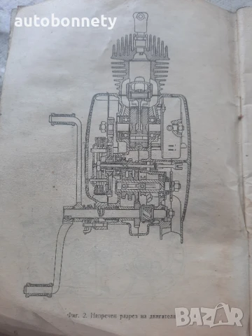 1973г. за мотопед "БАЛКАН" 50 см³ ИНСТРУКЦИЯ за експлоатация и обслужване на мокика, снимка 10 - Нумизматика и бонистика - 50613983