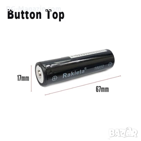 Акумулаторна батерия 18650 Li-ion 3.7V Rakieta 8800mAh презареждаща се за фенри прожектори лазери, снимка 2 - Друга електроника - 51102787
