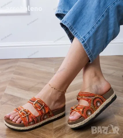 Дамски етнически чехли с катарами на презрамките Zebrina, 4цвята , снимка 17 - Сандали - 50199072