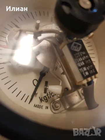 Електро-контактен манометър български Ф10, 10бара, снимка 5 - Други машини и части - 49199397