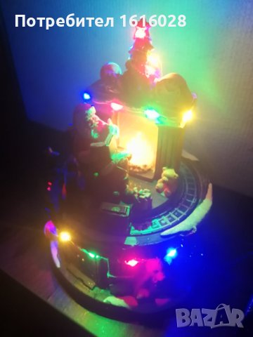 Дядо Коледа пред камината -  музикална и LED сцена на MAGIC VILLAGЕ, снимка 5 - Декорация за дома - 42784883
