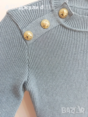 Сребриста рокля с бляскави частици, снимка 6 - Рокли - 52904609