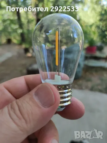 LED крушка Е27, 24 V DC, 1W, топло бяло 