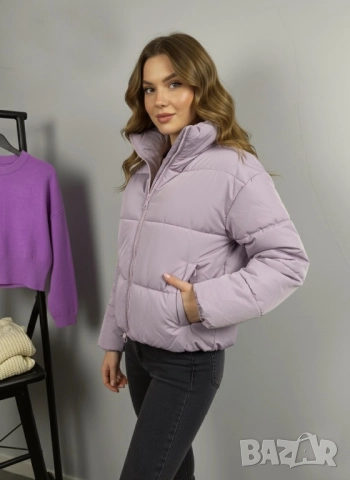 MANGO Дамско  зимно яке лилаво , снимка 5 - Якета - 47417484