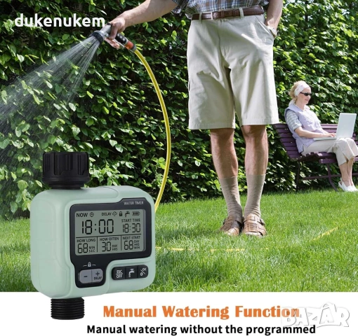 Програматор за напояване, таймер, 1 изход, автоматично поливане, 16 индивидуални програми, снимка 5 - Напояване - 53372448