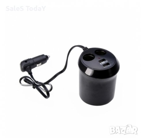 Разклонител за запалка. 2 гнезда за запалка и 2 USB порта, снимка 2 - Аксесоари и консумативи - 37907476