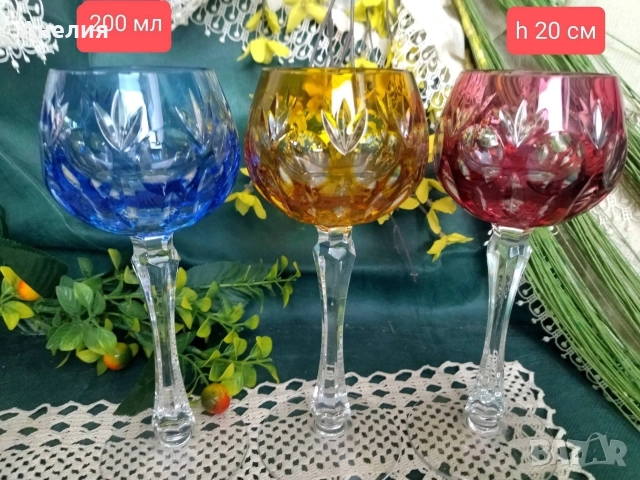 Кристални чаши за вино и ракия, снимка 5 - Чаши - 52937291