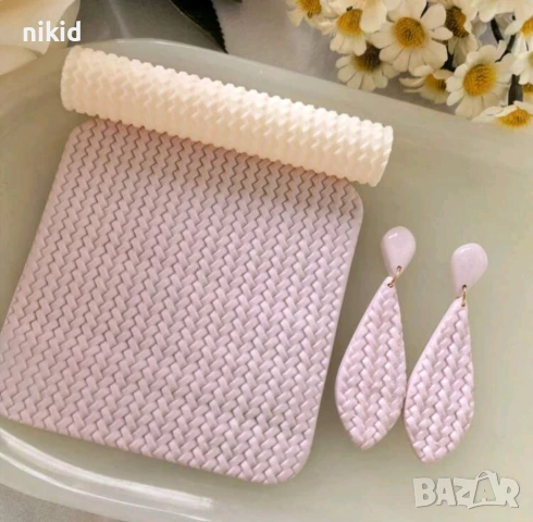 Малка релефна точилка с релеф текстура плетка плетиво отпечатък за фондан тесто бисквитки, снимка 2 - Аксесоари за кухня - 51099214