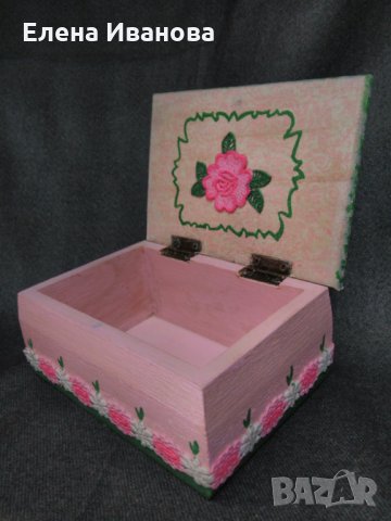 Дървена кутия за бижута #21, снимка 3 - Декорация за дома - 24388389