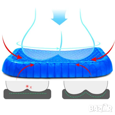 Ортопедична гел възглавница за стол Egg sitter, снимка 10 - Други стоки за дома - 49158995