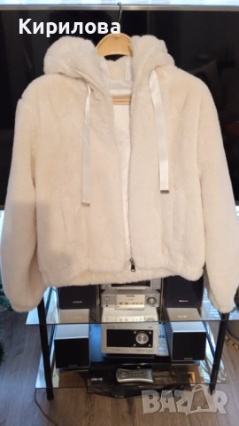 Дамско кожено късо палто