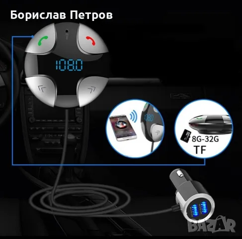 Хендсфри mp3/ bluetooth плеър с двойно USB, за автомобил с радио приемник, снимка 8 - Аксесоари и консумативи - 56201215