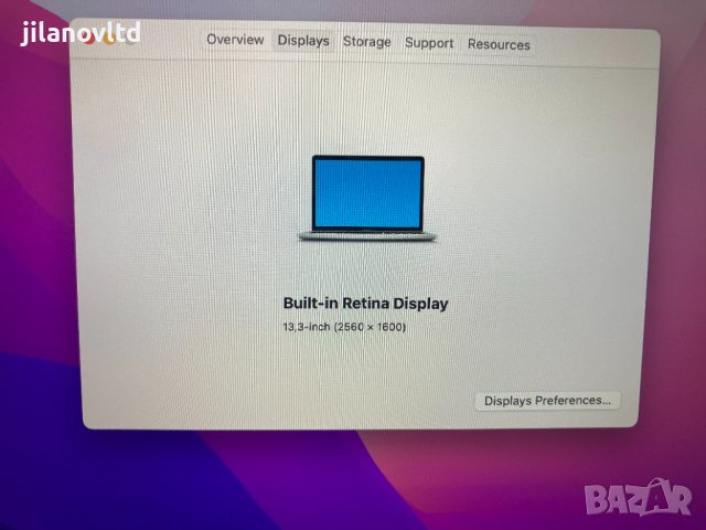 Лаптоп Apple Macbook PRO 2017 I5 8GB 256GB SSD с гаранция A1706, снимка 9 - Лаптопи за работа - 37295739