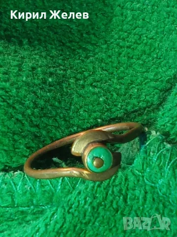 СТАРИНЕН МЕДЕН СКЪПОЦЕНЕН ПРЪСТЕН ФИНА РЪЧНА МАЙСТОРСКА ИЗРАБОТКА с НАТУРАЛЕН ТЮРЗОАЗ 29448, снимка 13 - Антикварни и старинни предмети - 47124395