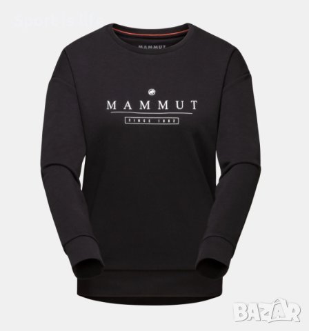 Дамска памучна блуза Mammut Core ML Crew, черна, размер М и XL, снимка 1 - Блузи с дълъг ръкав и пуловери - 42355146