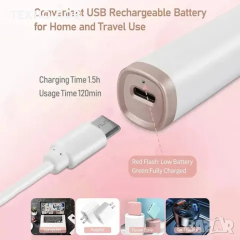 тример за косми по тялото, самобръсначка, акумулаторна, водоустойчива,ергономичен дизайн, снимка 7 - Тримери - 47301674