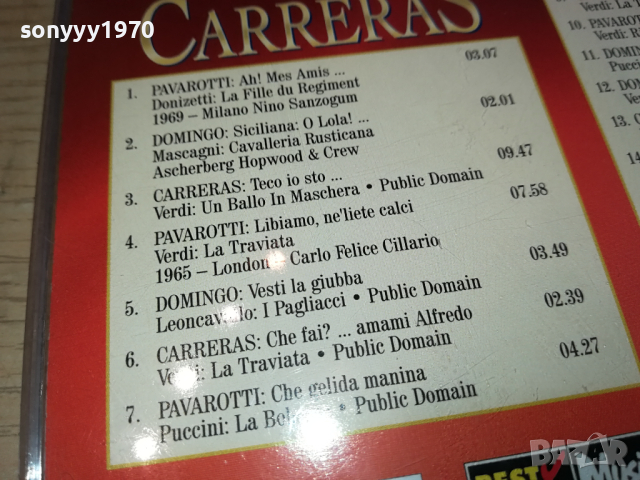 PAVAROTTI CARRERAS DOMINGO CD ВНОС GERMANY 1503241606, снимка 4 - CD дискове - 44779591