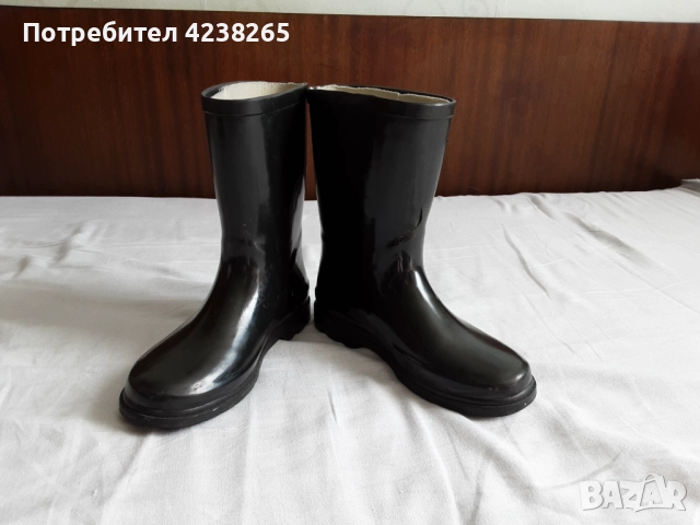 гумени ботуши черни, стелка 21см