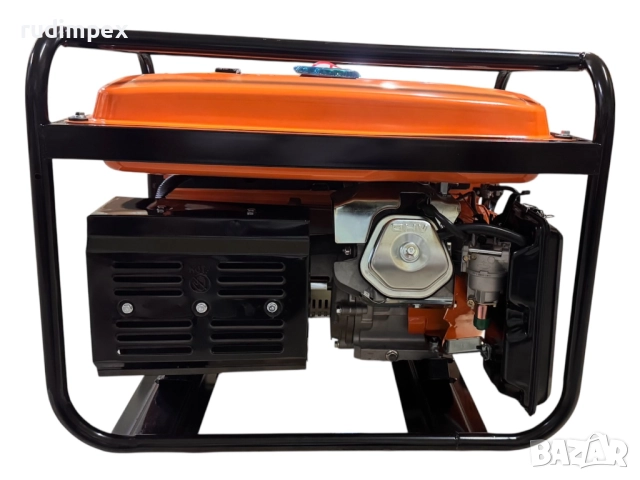 Генератор за ток 5.5 kW, бензинов, монофазен, AVR, електрически стартер, 100% медни намотки, с колел, снимка 4 - Други машини и части - 51967368