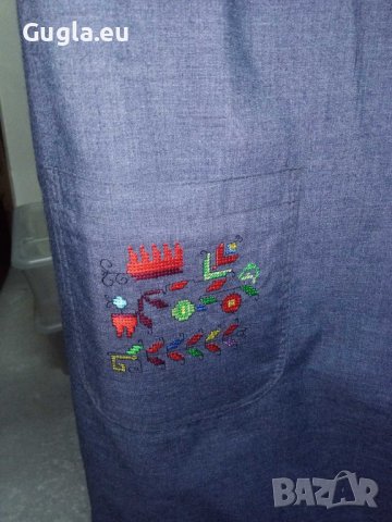 Дънкова рокля с бродерия шевици Милора, снимка 2 - Рокли - 11007918