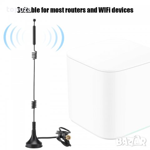 антена за рутер 12DBi High Gain 2.4/5GHZ Dual Band Omnidirectional Double Helix Antenna SMA, снимка 4 - Рутери - 31203954