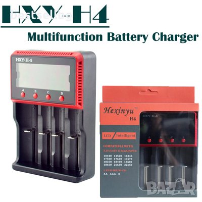 Универсално зарядно устройство за 4 бр акумулаторни батерии  18650 14500 26650 16340 ААА АА Li-Ion, снимка 2 - Други инструменти - 29155071