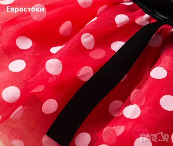 Детски костюм Minnie Mouse Disney, рокля Мини Маус и диадема с ушички и панделка, 150 см, снимка 7 - Детски комплекти - 47767687