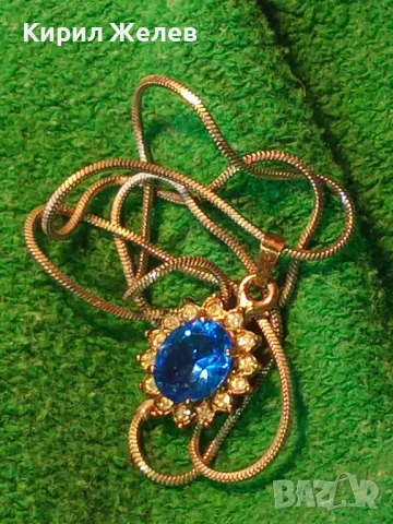 ПОСРЕБРЕНИ МЕДАЛЬОН и ЛАНЧЕ КОЛИЕ БЛАГОРОДНА СТОМАНА с ЮВЕЛИРНО ФАСЕТИРАН СИН и БЯЛ ЦИРКОН 49781, снимка 14 - Колиета, медальони, синджири - 50191769