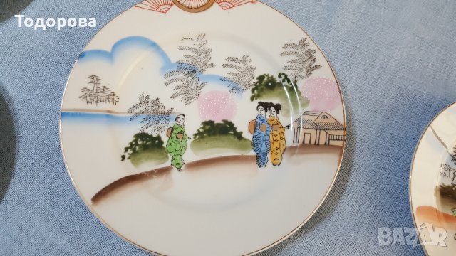 Японски порцеланови десертни чинии , снимка 4 - Антикварни и старинни предмети - 31974075