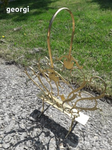 Уникална бронзова поставка за вестници и списания, снимка 6 - Декорация за дома - 34038850