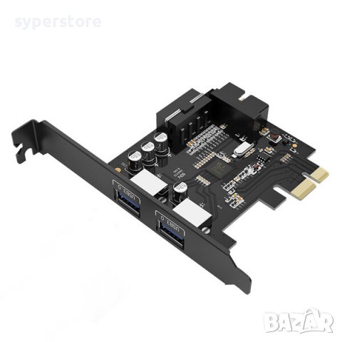 USB Хъб на PCI-Express слот Orico PVU3-2O2I с 2 USB 3.0 порта PCI-Express карта