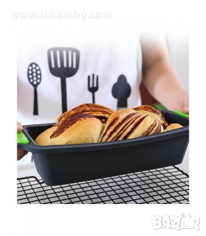 ПРАВОЪГЪЛНА СИЛИКОНОВА ФОРМА ЗА ПЕЧЕНЕ НА КЕКС ИЛИ ХЛЯБ - код 1893, снимка 14 - Форми - 33975692