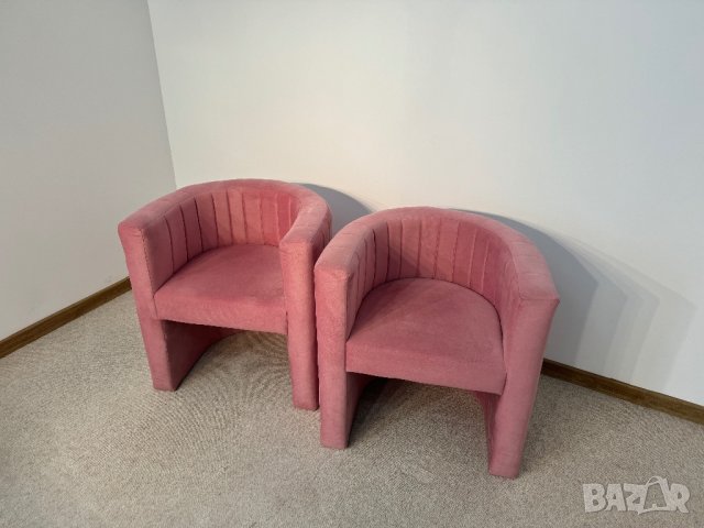 Розови плюшени фотьойлчета изработени по поръчка , снимка 4 - Дивани и мека мебел - 44281921