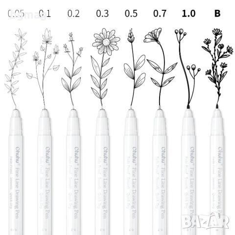 Ohuhu Art Marker Set-маркери-тънкописци,  комплект 8 размера/дебелини, снимка 10 - Ученически пособия, канцеларски материали - 52146676