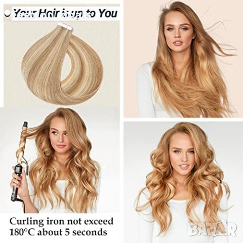 Нова удължаваща коса ленти Треса удължения Прическа 45см жена красота, снимка 5 - Други - 40121004