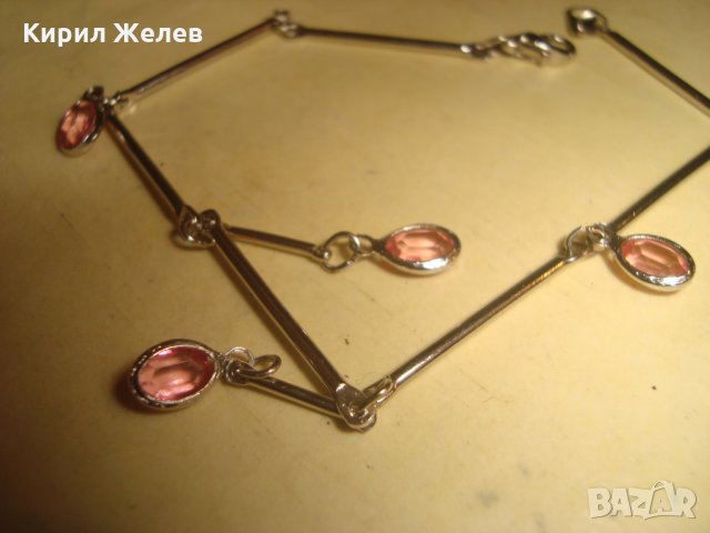 ФИНА НЕЖНА СКЪПОЦЕННА ГРИВНА с ФАСЕТИРАН АМЕТИСТ ПОДХОДЯЩА и за ГЛЕЗЕН 25087, снимка 3 - Гривни - 34339484