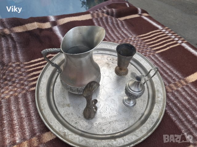 Посребрени старинни медни прибори