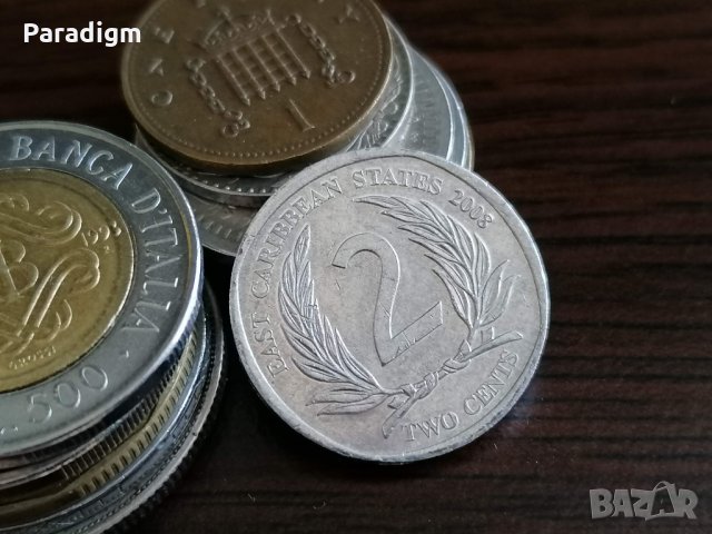 Mонета - Източни Карибски Щати - 2 цента | 2008г., снимка 1 - Нумизматика и бонистика - 35602495