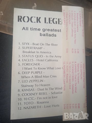 Rock Legends vol. 1 - аудио касета с легендите на Рок музиката, снимка 2 - Аудио касети - 44218366