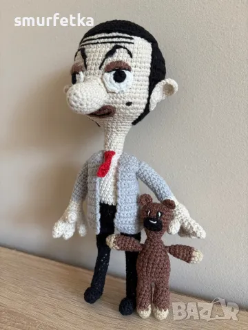 Плетена играчка мистър Бийн, снимка 2 - Плюшени играчки - 50172710